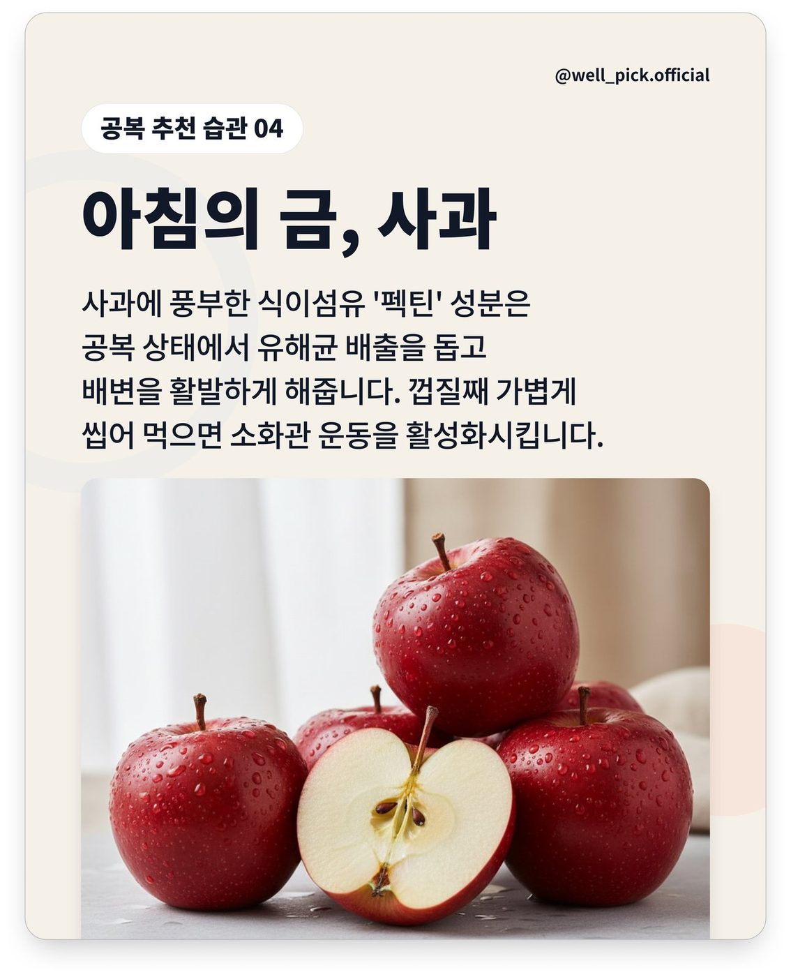 ④ 아침의 금, 사과