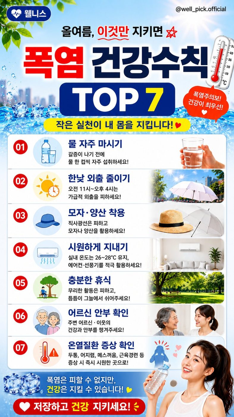 폭염 건강수칙 TOP 7