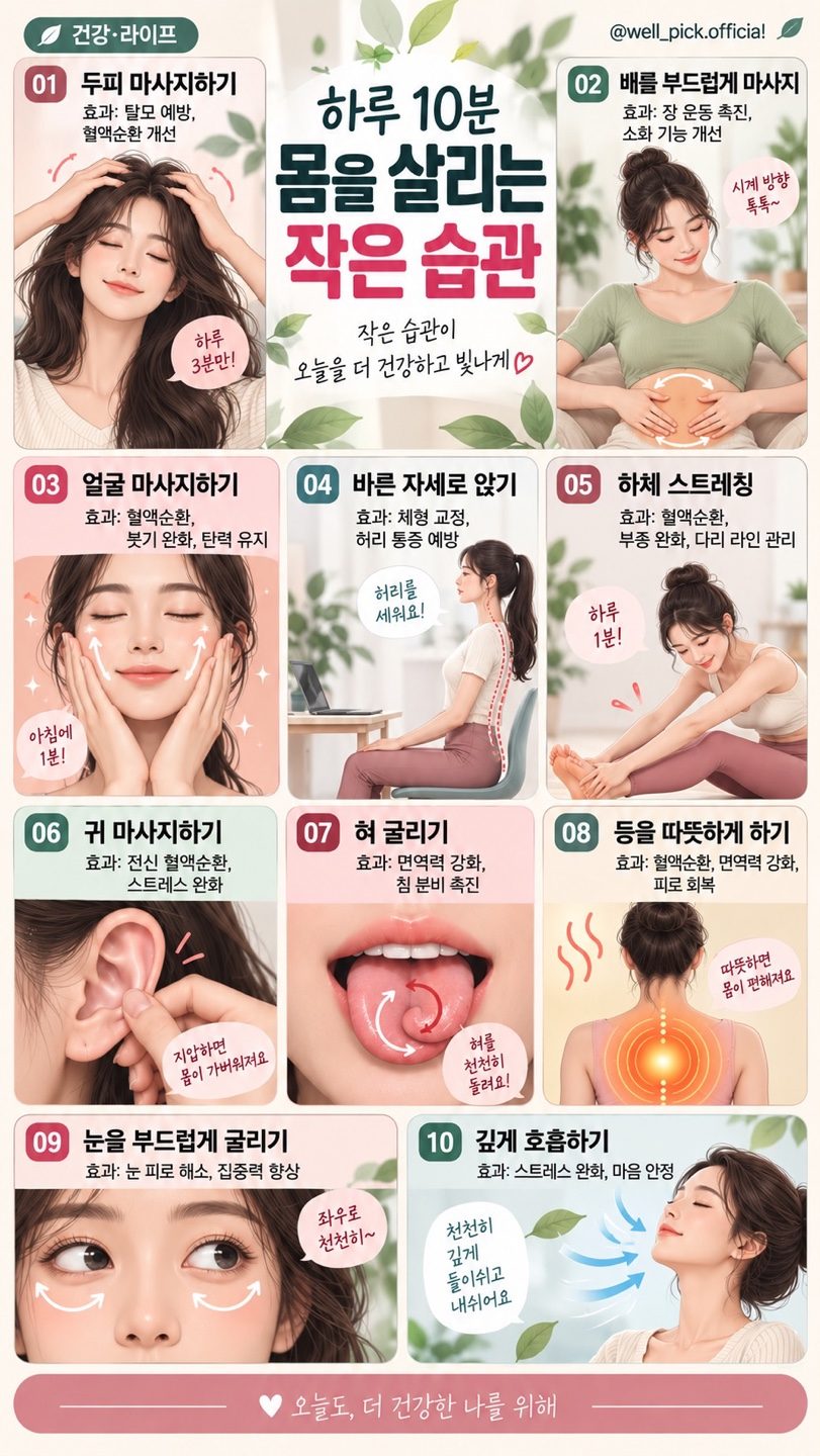 하루 10분 몸을 살리는 작은 습관 10