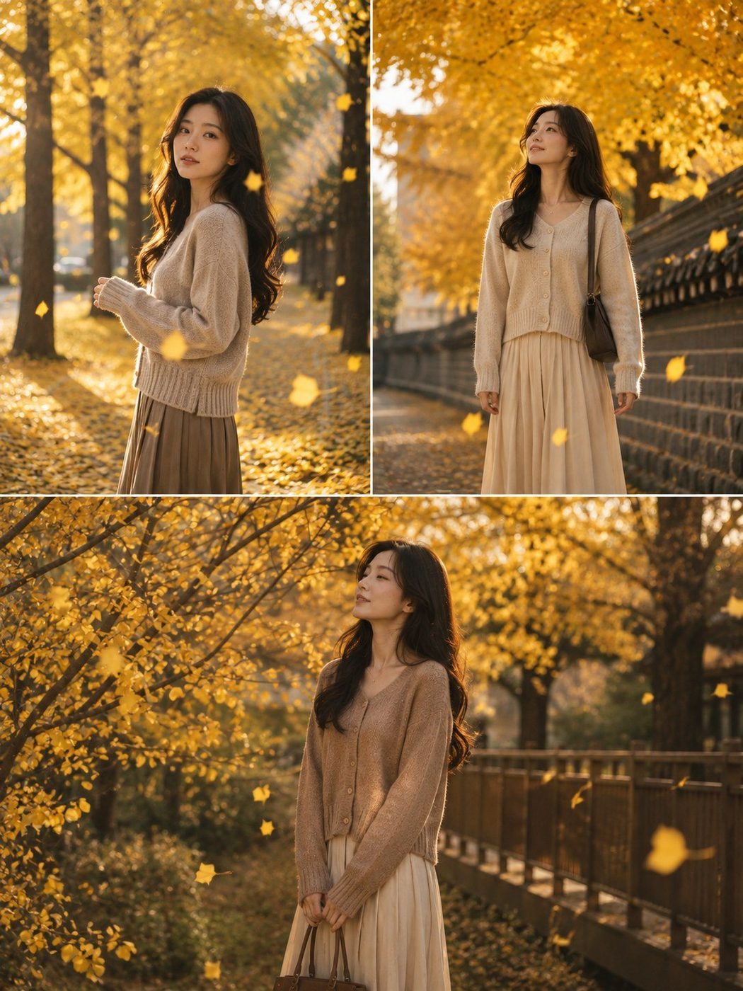가을 시즌 룩북 3컷 시리즈